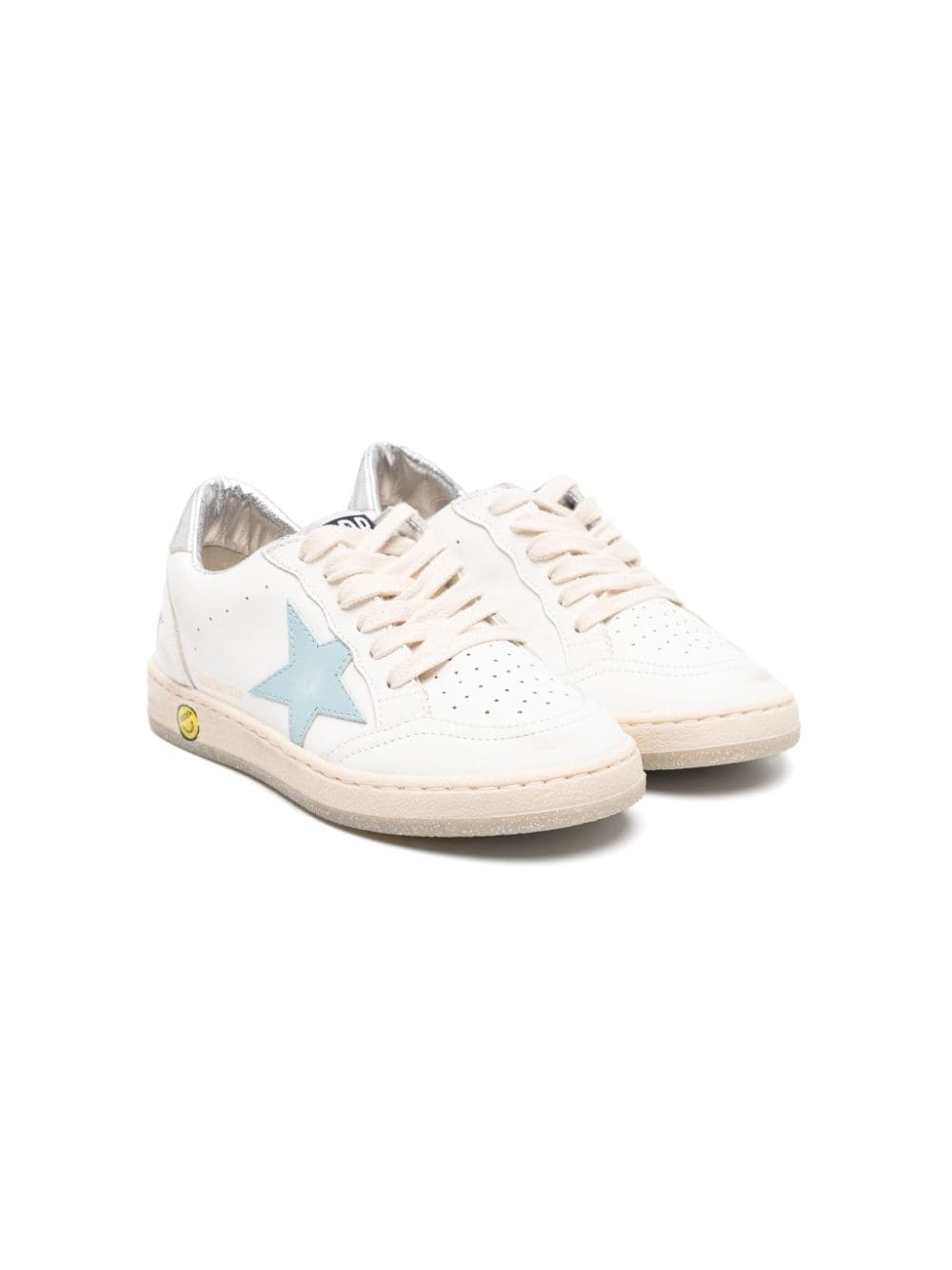 Golden Goose Kids Ball Star-patch leather sneakers - White von Golden Goose Kids