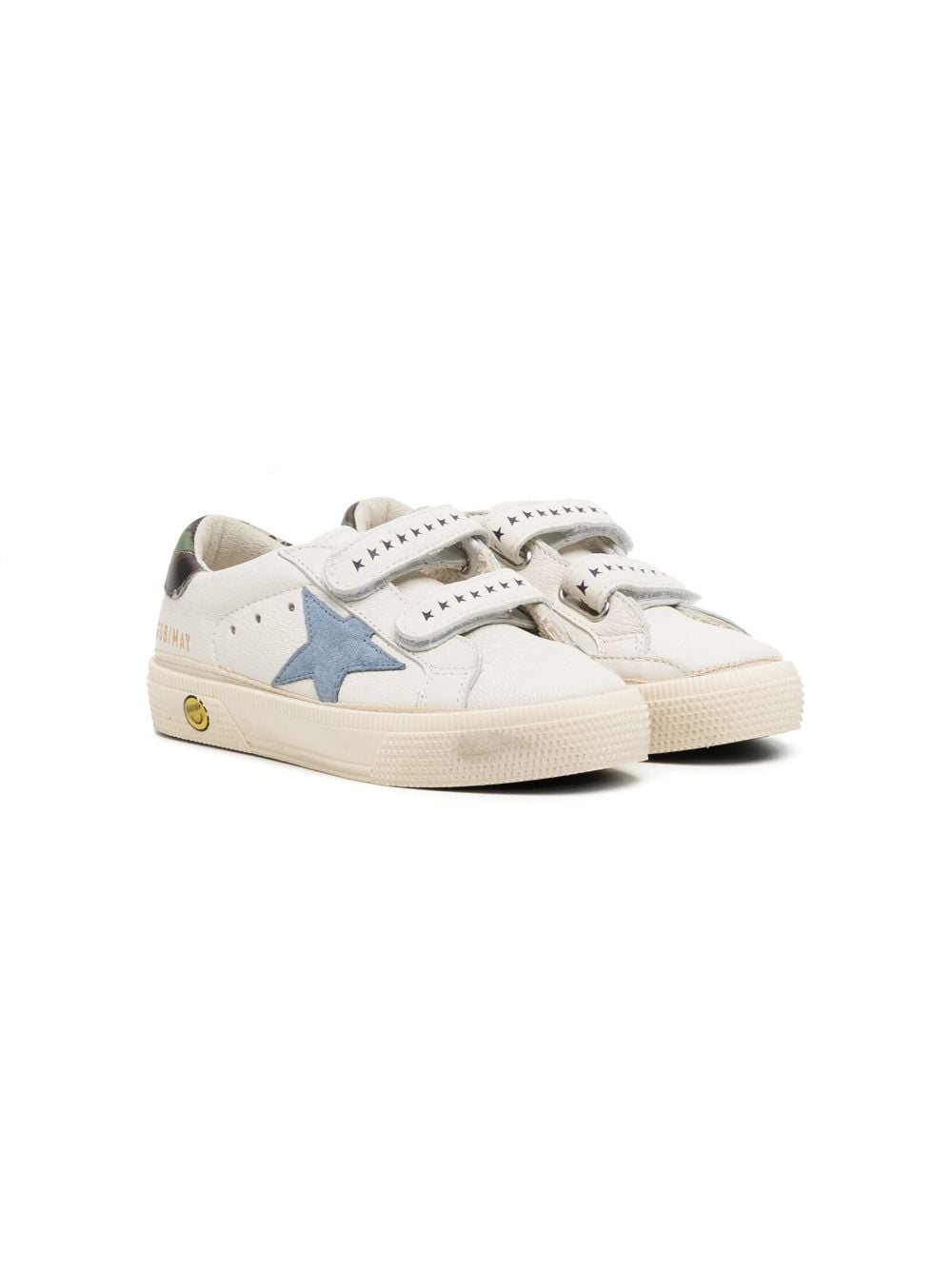 Golden Goose Kids June leather low-top sneakers - White von Golden Goose Kids