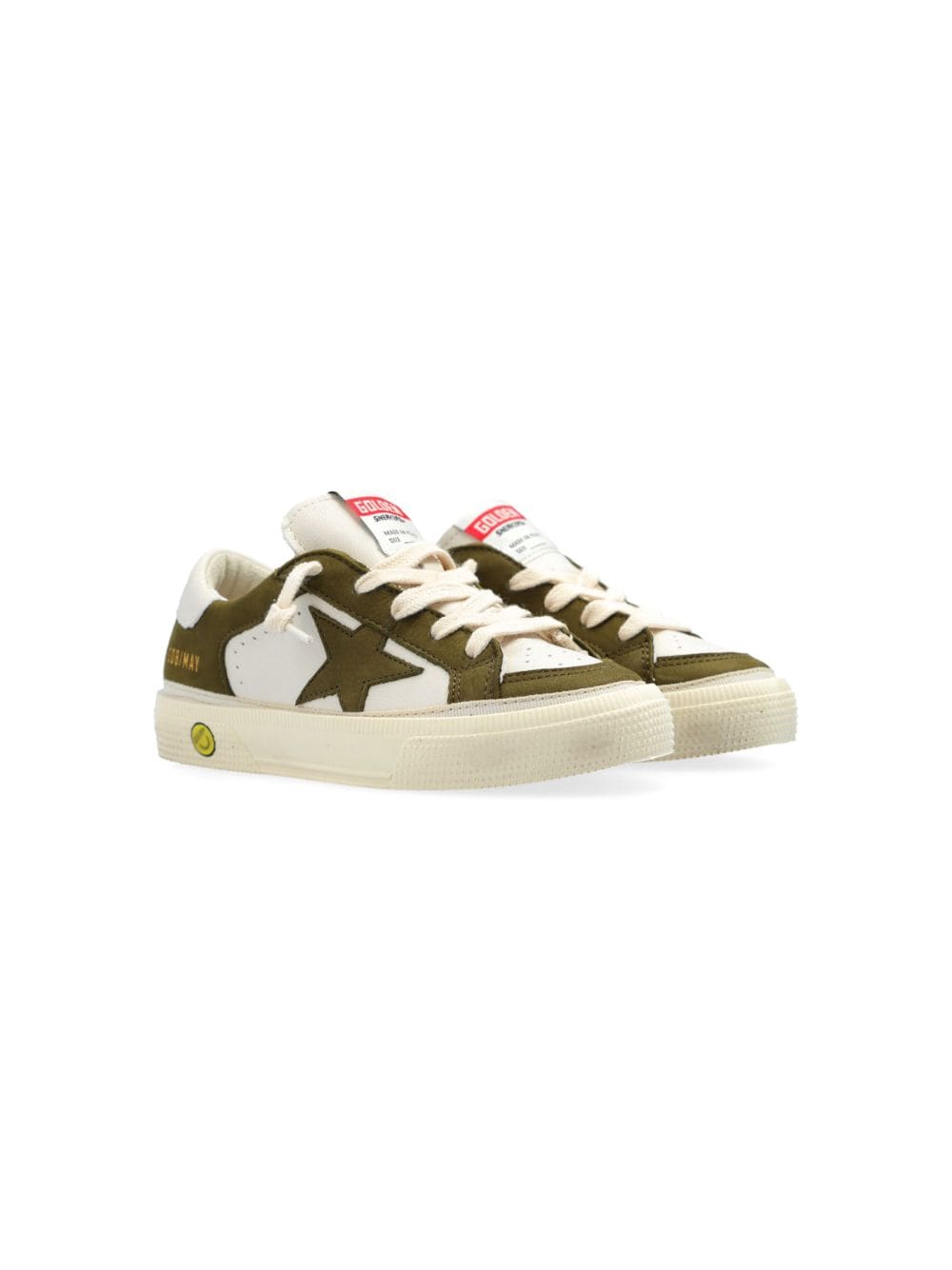 Golden Goose Kids May leather sneakers - White von Golden Goose Kids