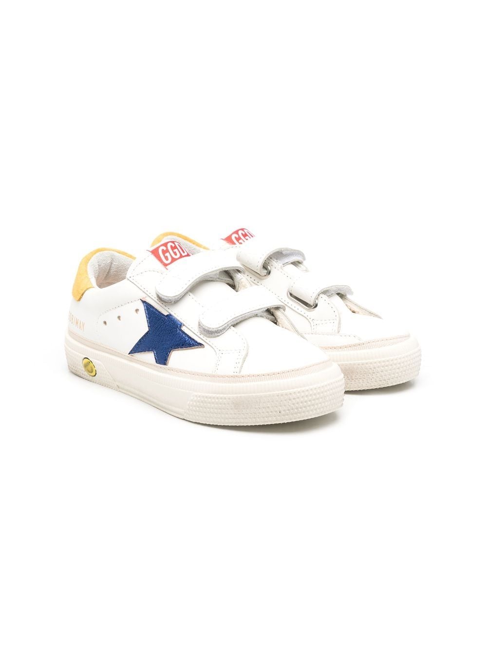 Golden Goose Kids May touch-strap low-top sneakers - White von Golden Goose Kids