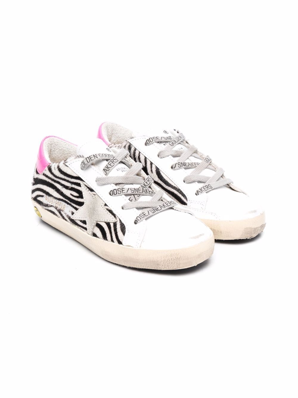 Golden Goose Kids Super-Star lace-up sneakers - White von Golden Goose Kids