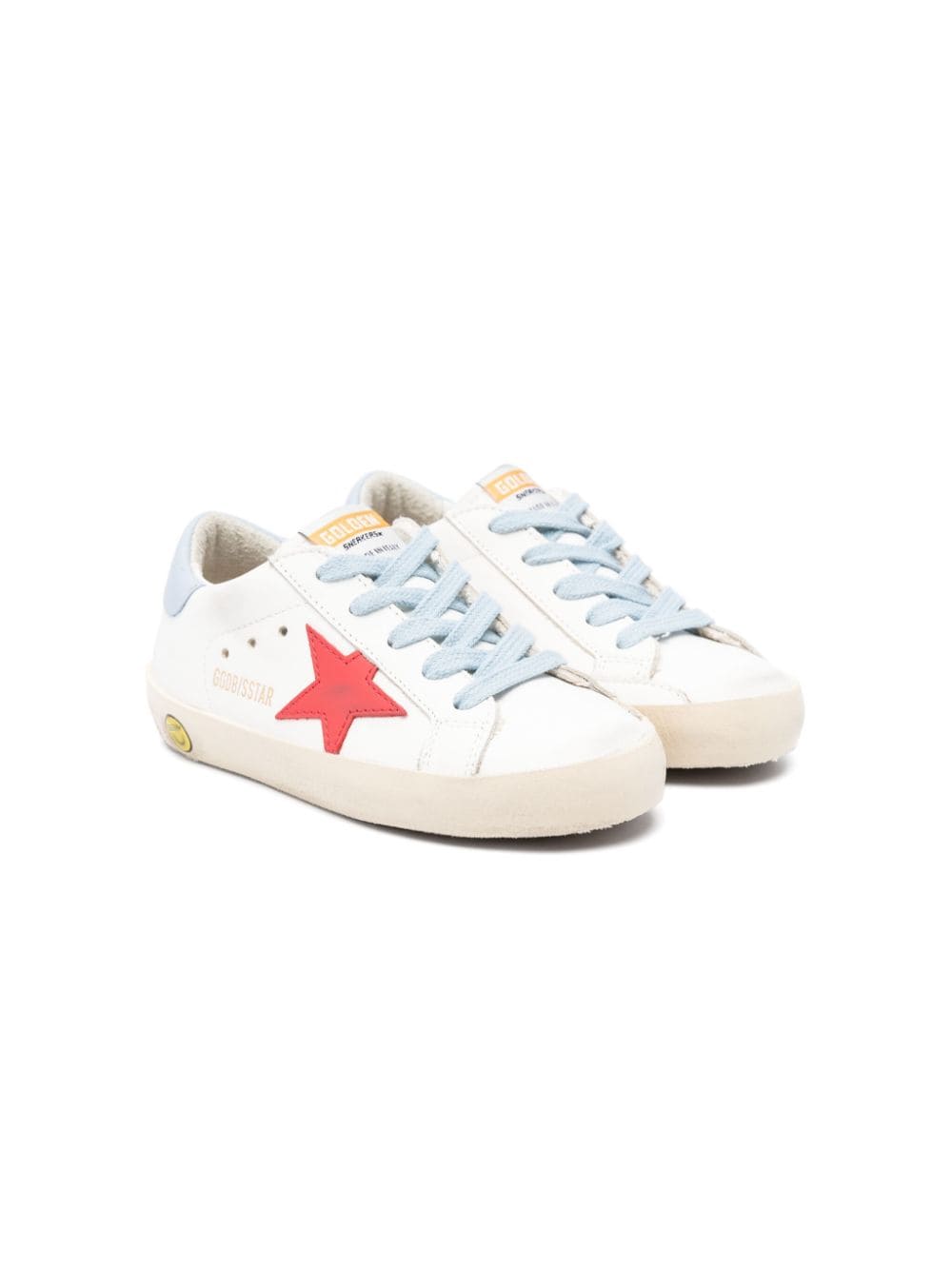 Golden Goose Kids Super-Star leather sneakers - White von Golden Goose Kids