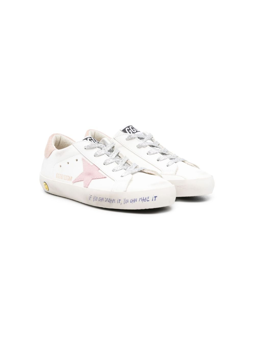 Golden Goose Kids Super-Star leather sneakers - White von Golden Goose Kids