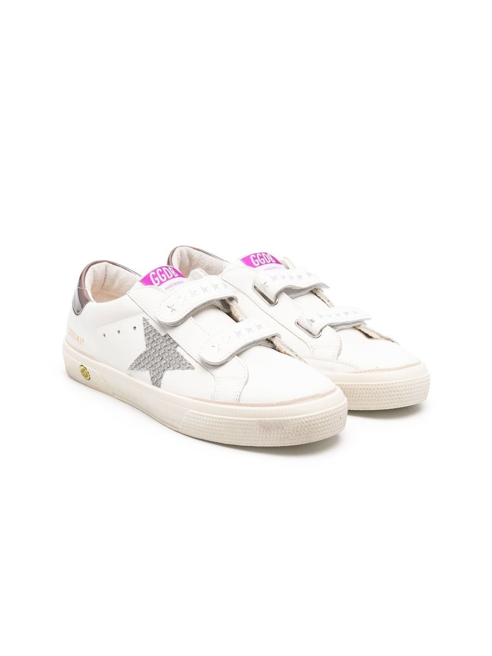 Golden Goose Kids TEEN May School touch-strap sneakers - White von Golden Goose Kids