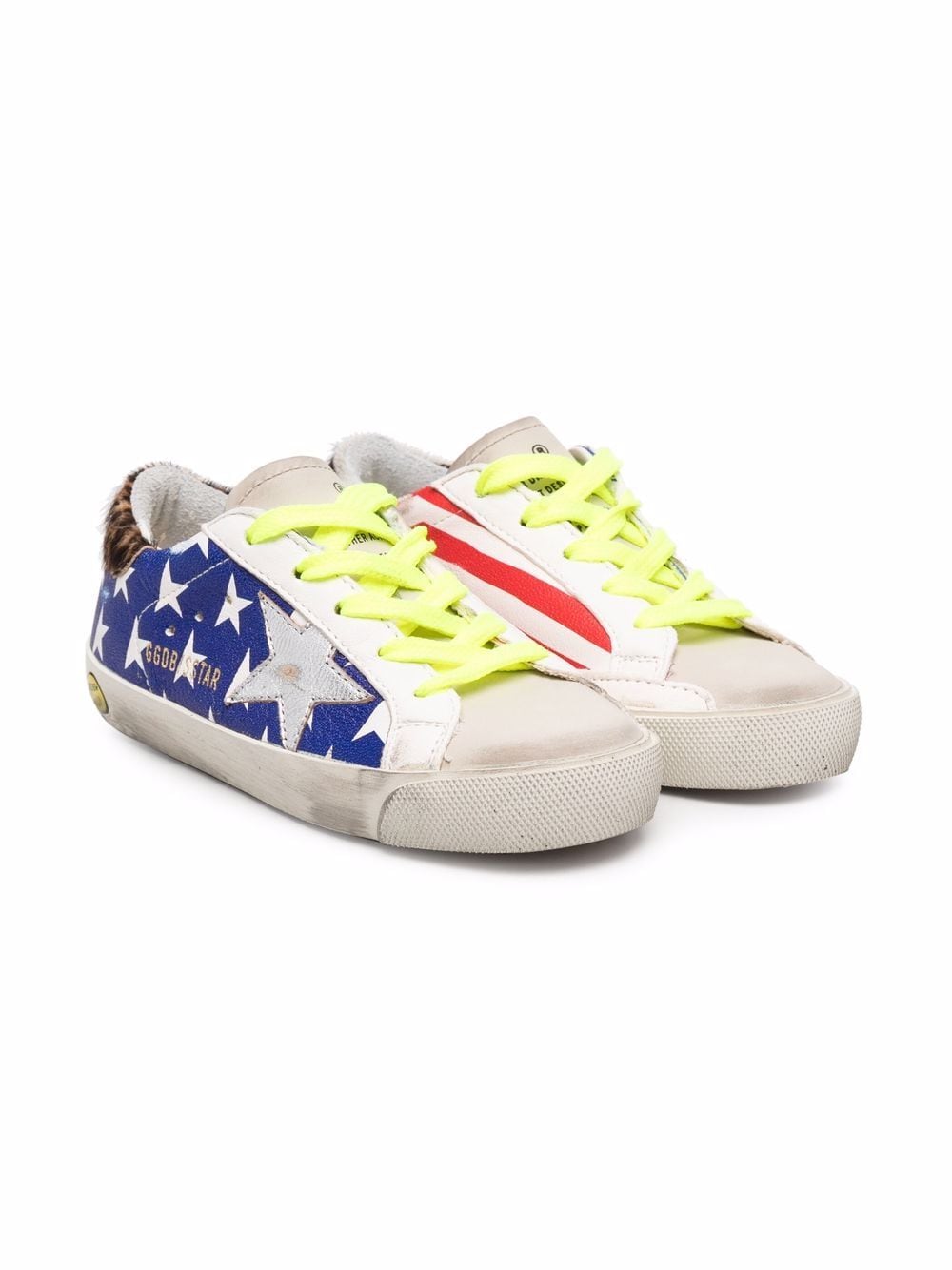 Golden Goose Kids american-flag lace-up sneakers - Blue von Golden Goose Kids