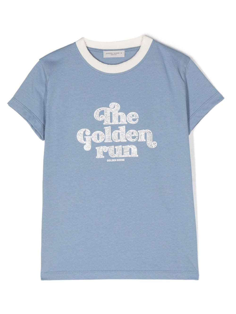 Golden Goose Kids crystal-embellished cotton T-shirt - Blue von Golden Goose Kids