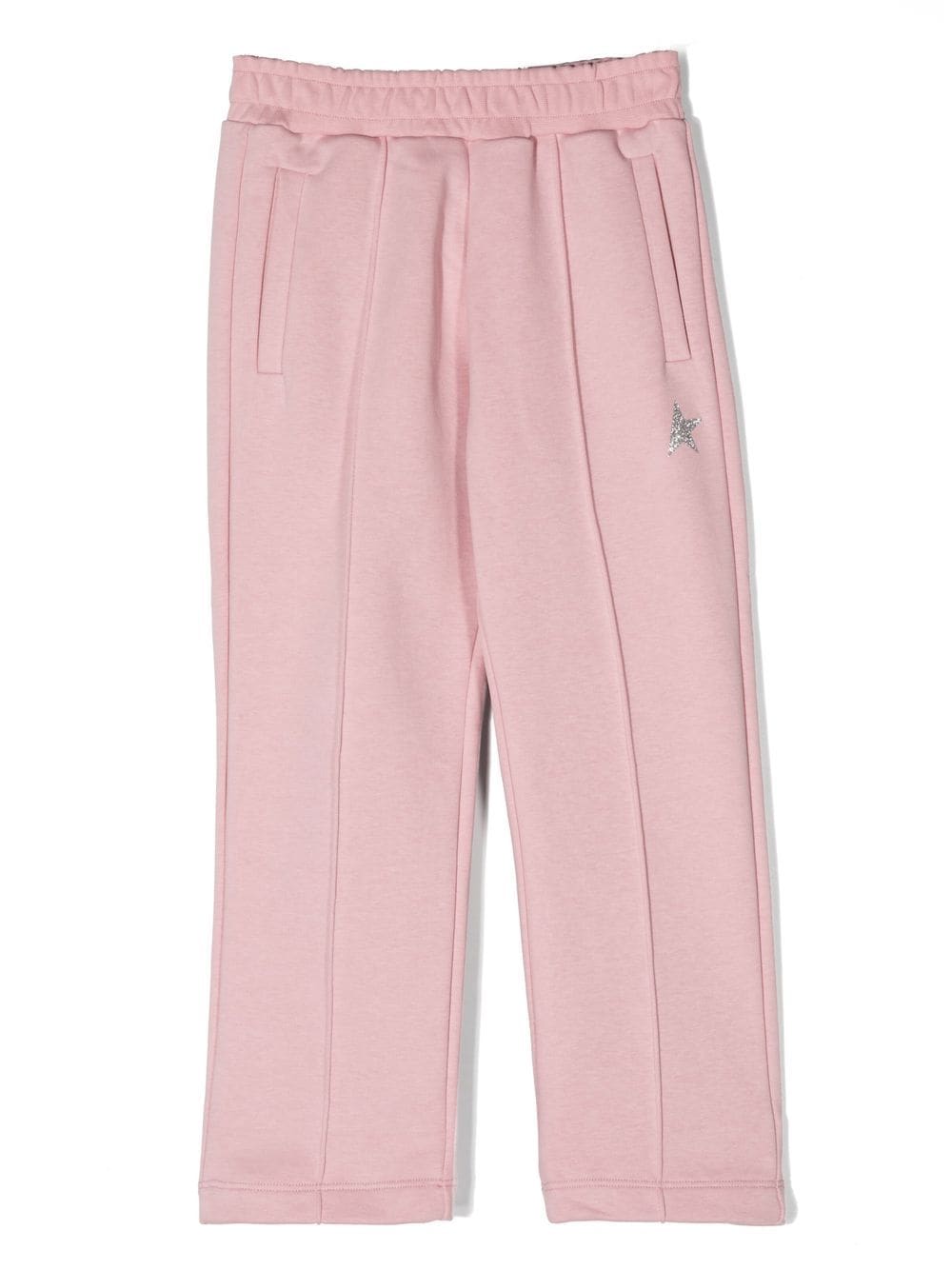 Golden Goose Kids glitter star-patch track pants - Pink von Golden Goose Kids