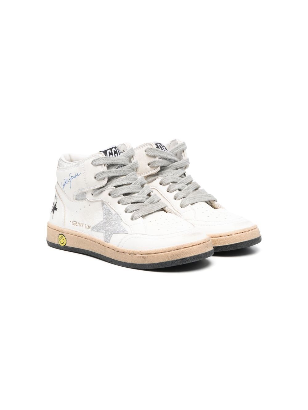 Golden Goose Kids high-top lace-up sneakers - White von Golden Goose Kids