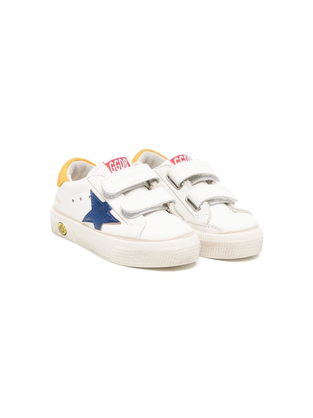 Golden Goose Kids leather star-patch detail sneakers - White von Golden Goose Kids