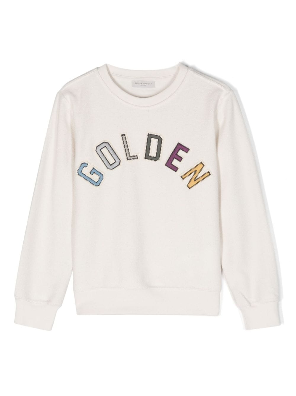 Golden Goose Kids logo-patch terry-cloth sweatshirt - Neutrals von Golden Goose Kids