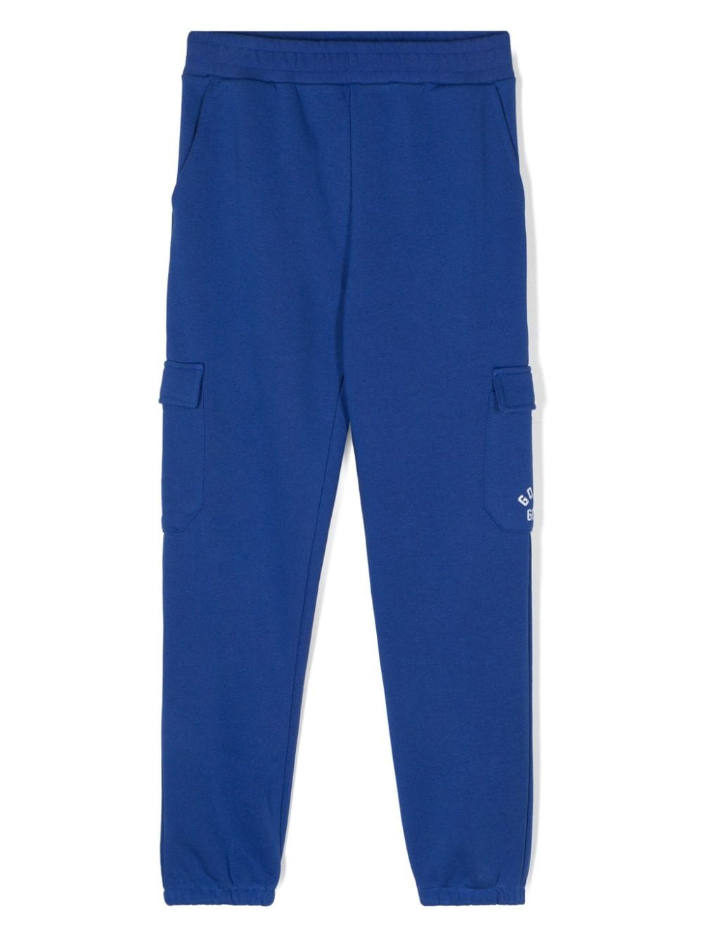 Golden Goose Kids logo-print cotton track pants - Blue von Golden Goose Kids