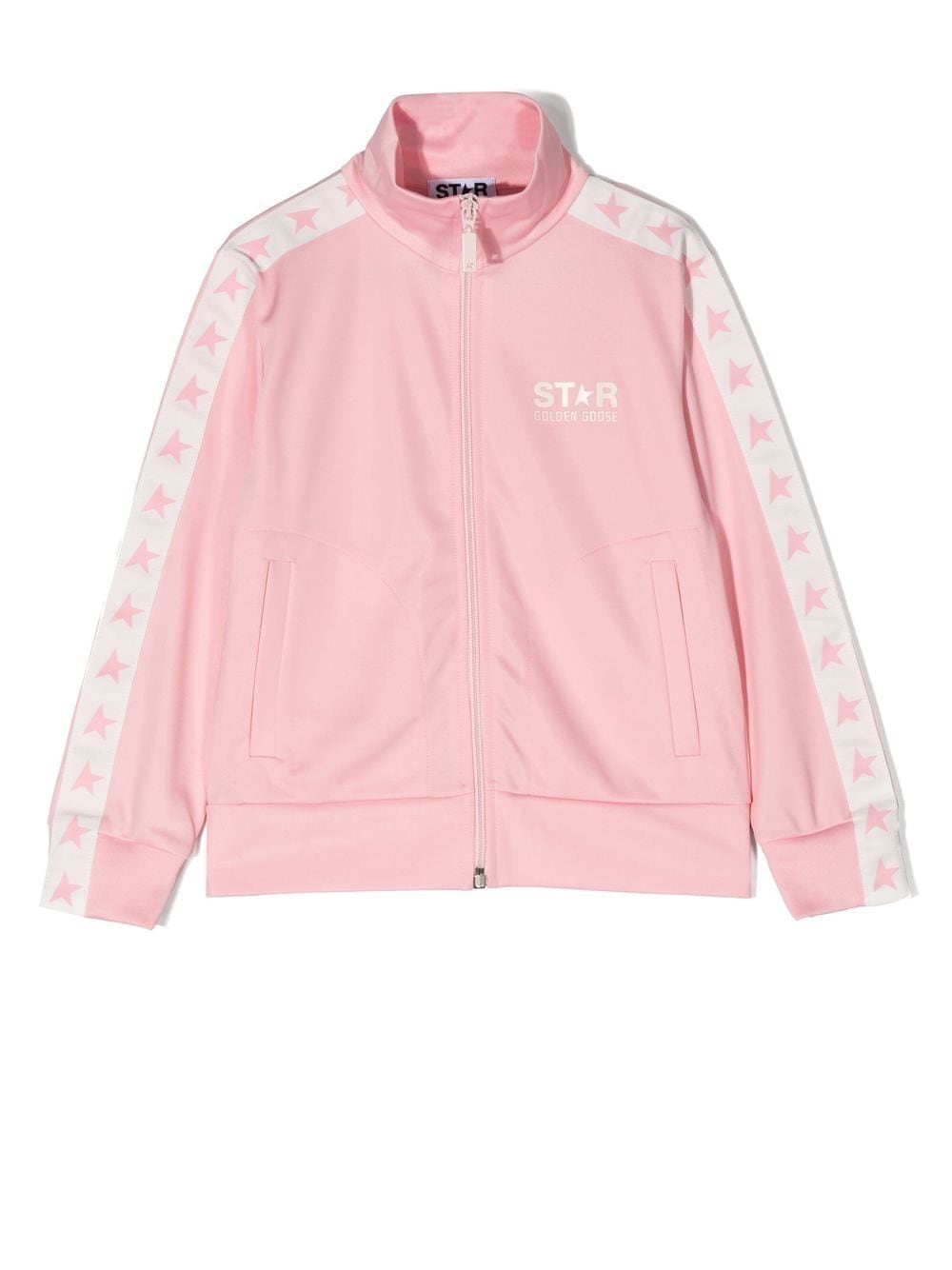 Golden Goose Kids logo-print jersey track jacket - Pink von Golden Goose Kids