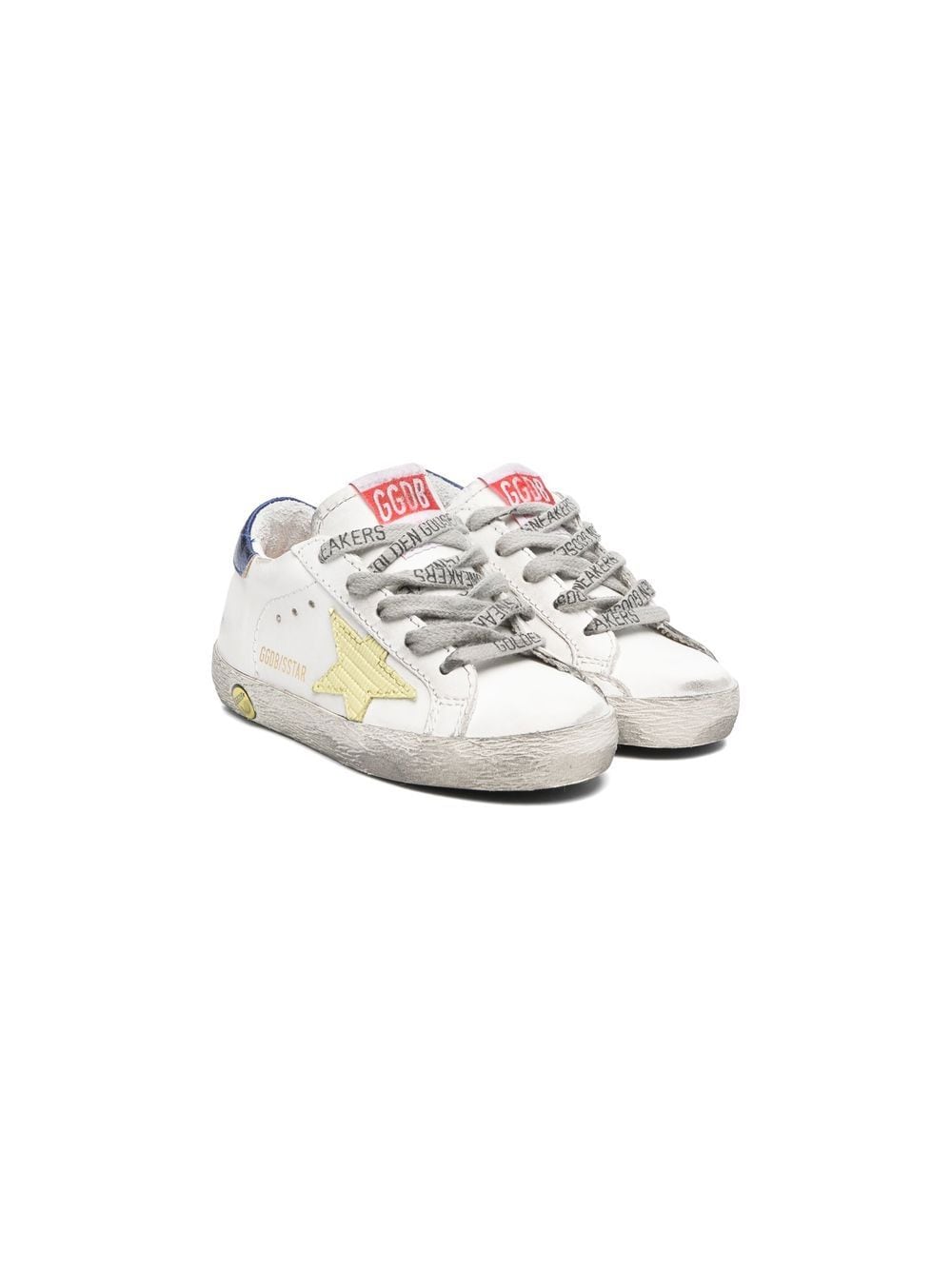 Golden Goose Kids logo-print lace-up sneakers - White von Golden Goose Kids