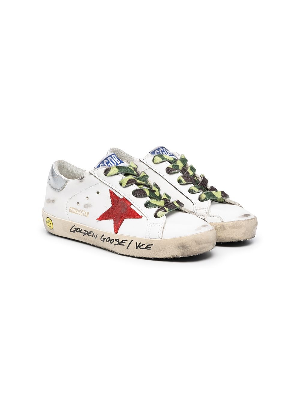 Golden Goose Kids low-top camouflage lace sneakers - White von Golden Goose Kids