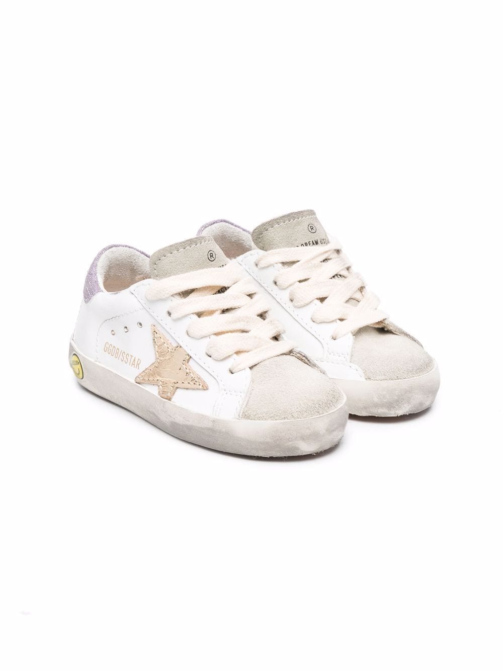 Golden Goose Kids star-patch lace-up sneakers - White von Golden Goose Kids