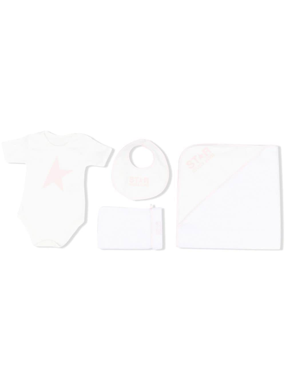 Golden Goose Kids star print babygrow - White von Golden Goose Kids