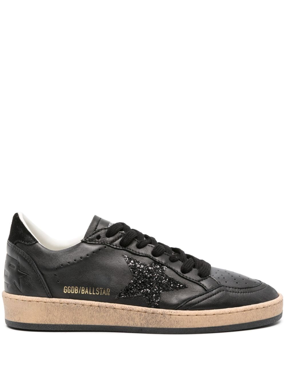 Golden Goose Ball Star leather sneakers - Black von Golden Goose