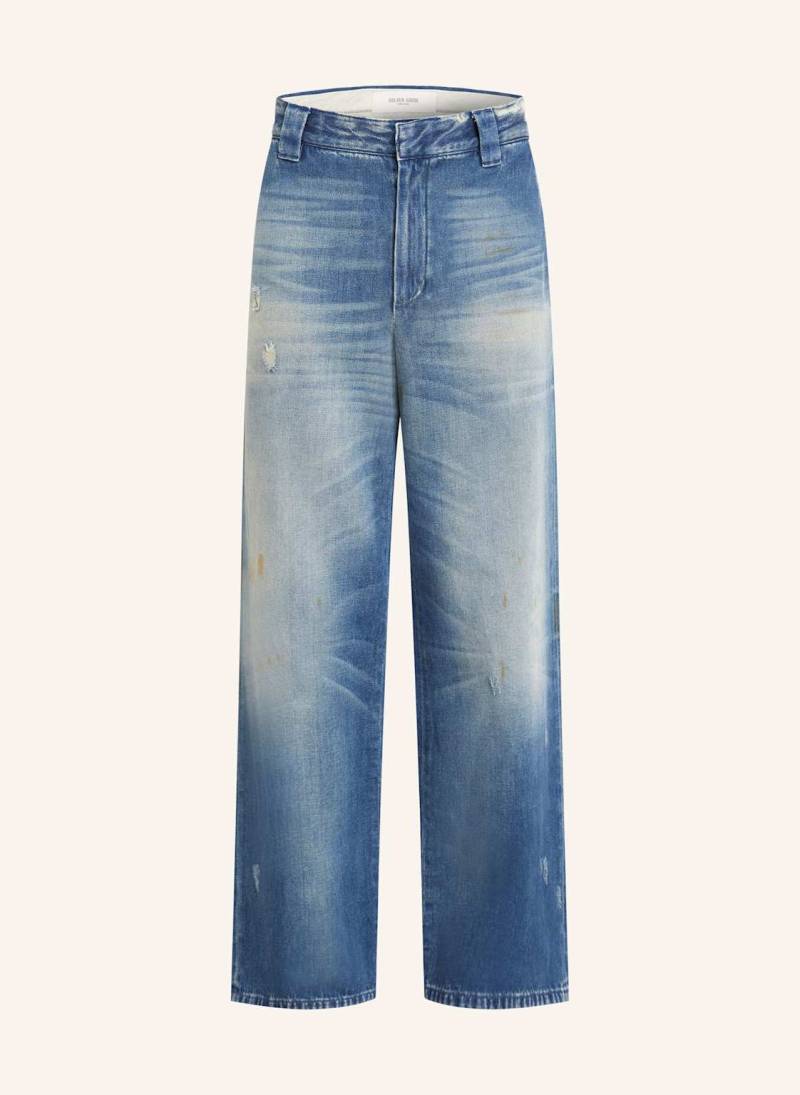 Golden Goose Destroyed-Jeans Journey Regular Fit blau von Golden Goose