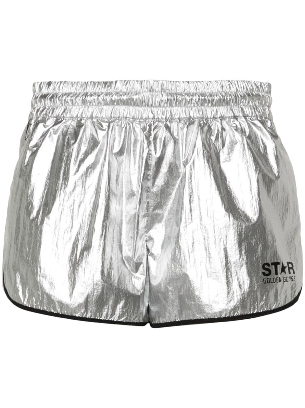 Golden Goose Diana laminated mini shorts - Silver von Golden Goose