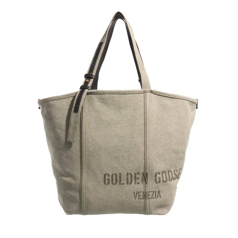 Golden Goose Handtasche - Shopping 24.7 EW Canvas - Gr. unisize - in Grün - für Damen von Golden Goose
