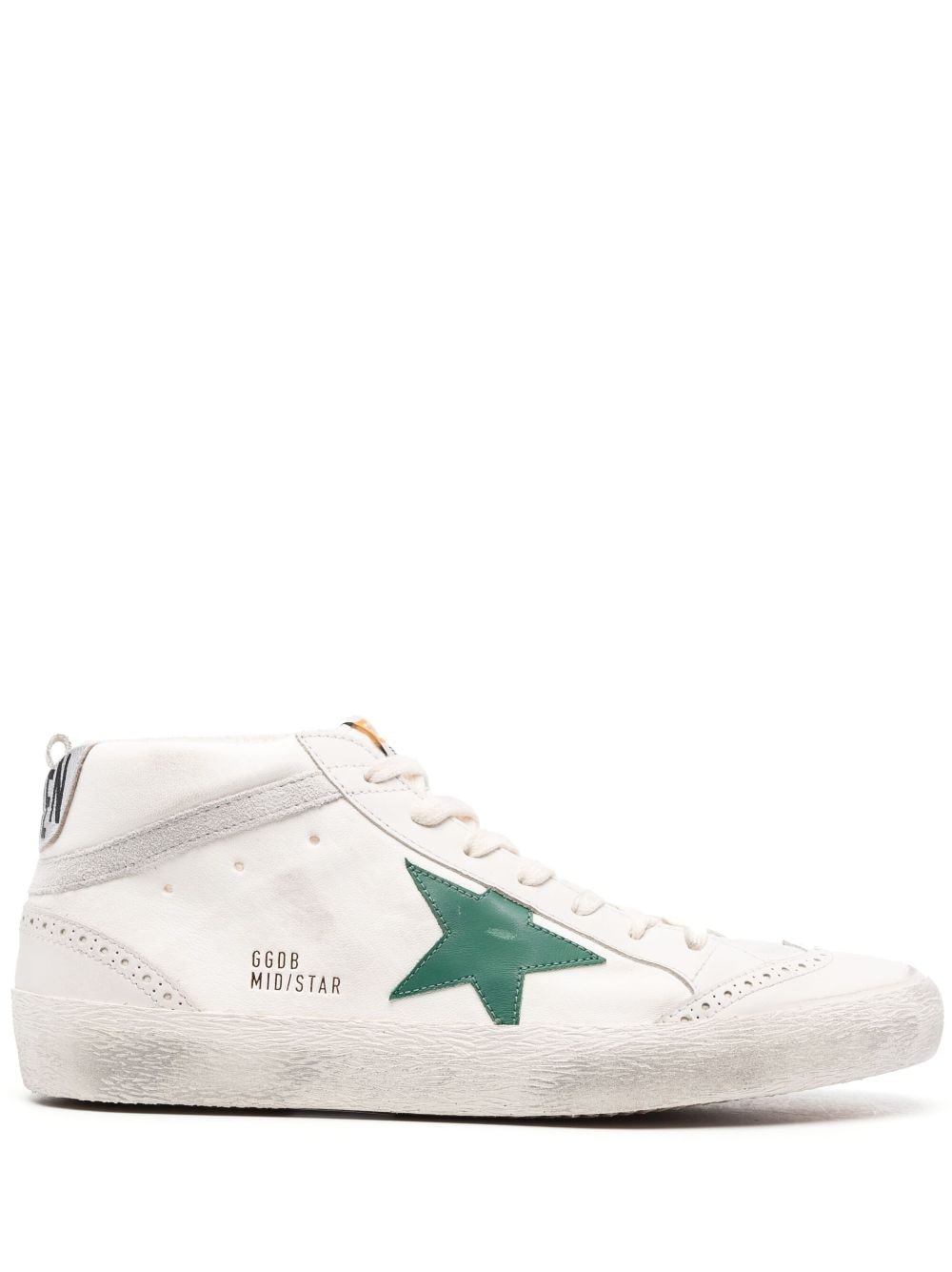 Golden Goose Mid Star leather sneakers - White von Golden Goose