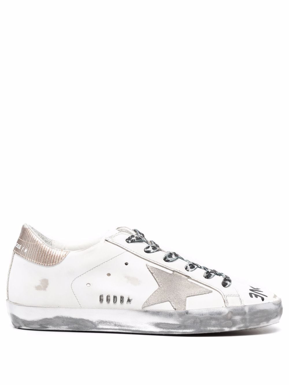 Golden Goose Super-Star Love print sneakers - White von Golden Goose