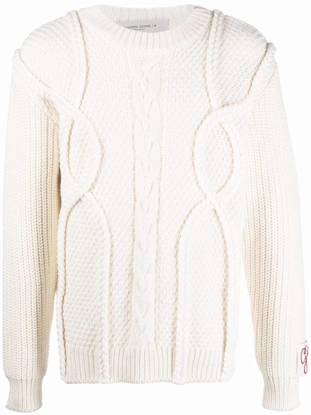 Golden Goose braided motif virgin wool jumper - White von Golden Goose