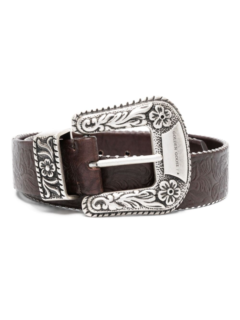 Golden Goose decorated-buckle leather belt - Brown von Golden Goose