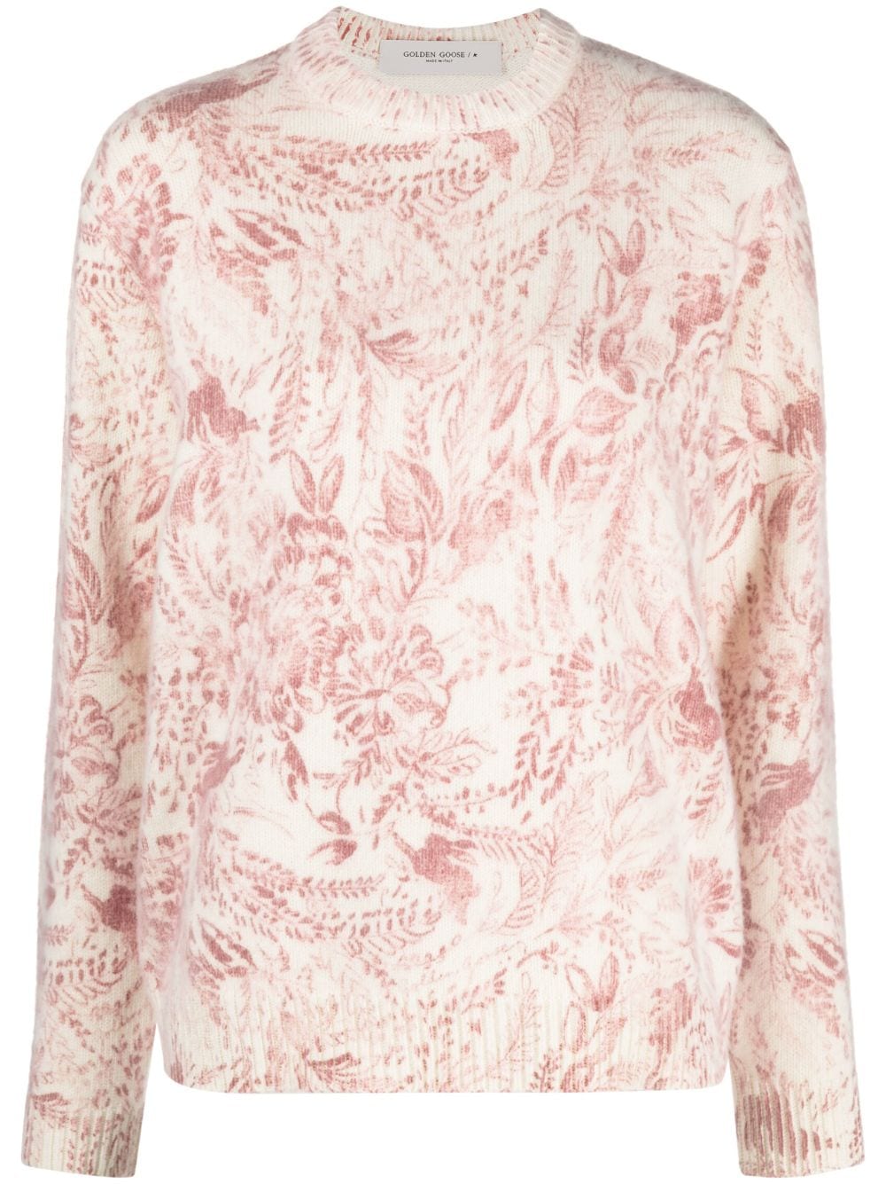 Golden Goose floral-jacquard wool-blend jumper - White von Golden Goose