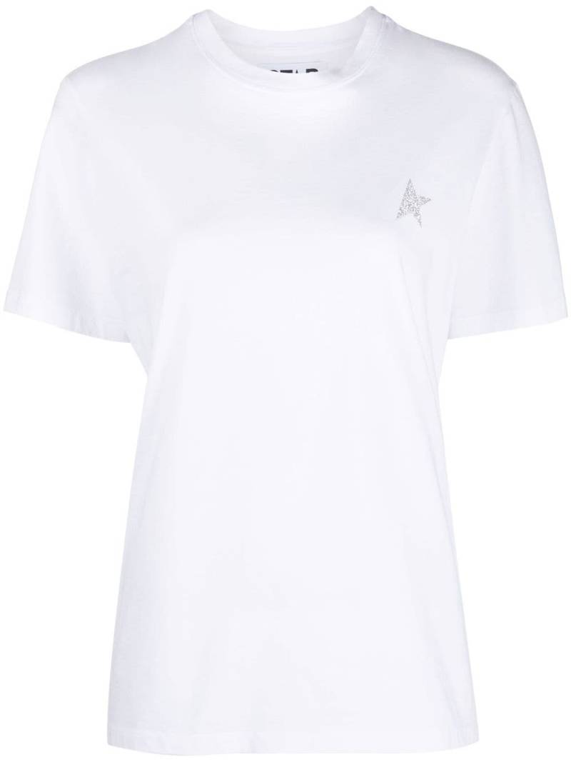 Golden Goose glitter-logo cotton T-shirt - White von Golden Goose