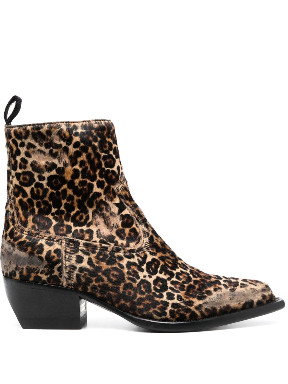 Golden Goose leopard-print 50mm distressed boots - Brown von Golden Goose