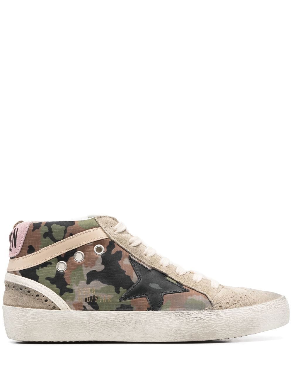 Golden Goose logo-patch lace-up sneakers - Green von Golden Goose
