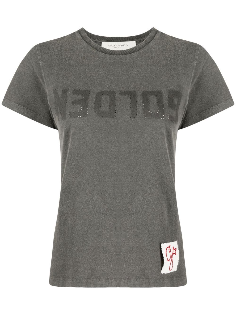 Golden Goose logo-print cotton T-shirt - Grey von Golden Goose