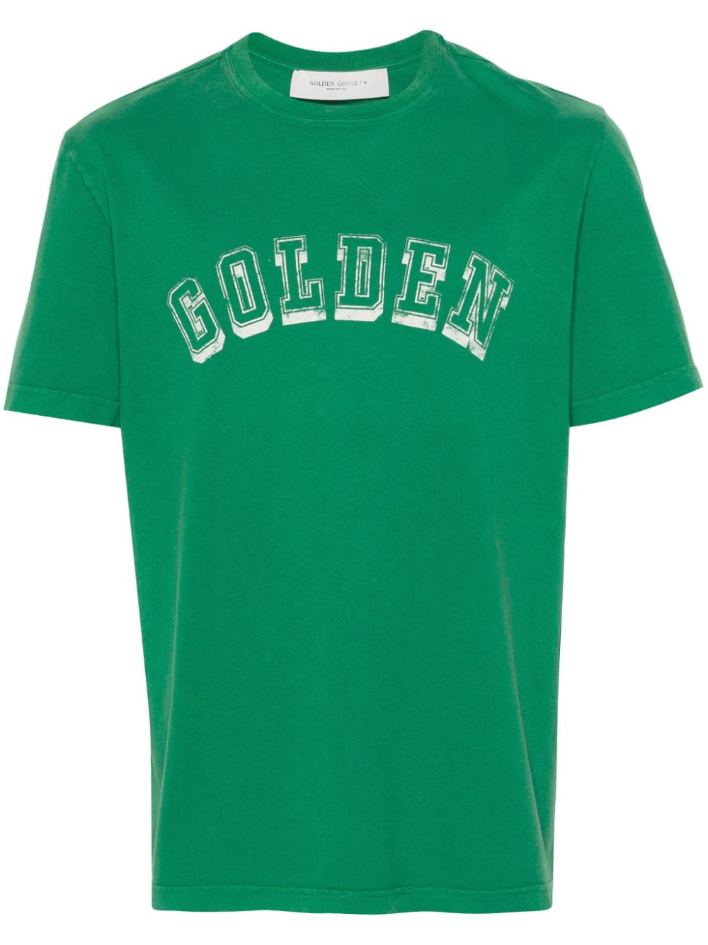 Golden Goose logo-print cotton T-shirt - Green von Golden Goose
