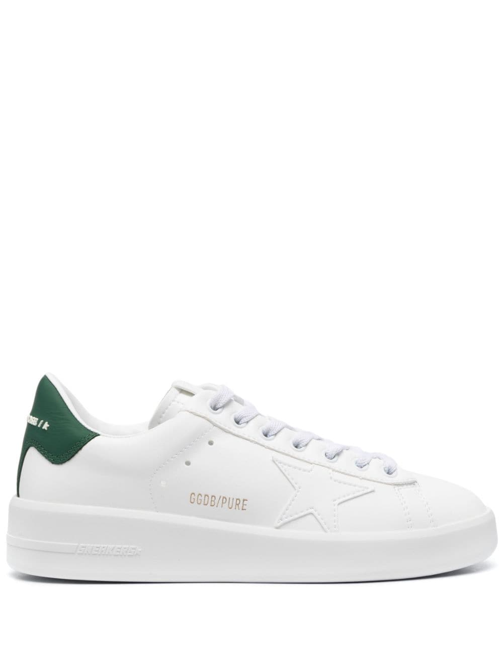 Golden Goose logo-print laced leather sneakers - White von Golden Goose