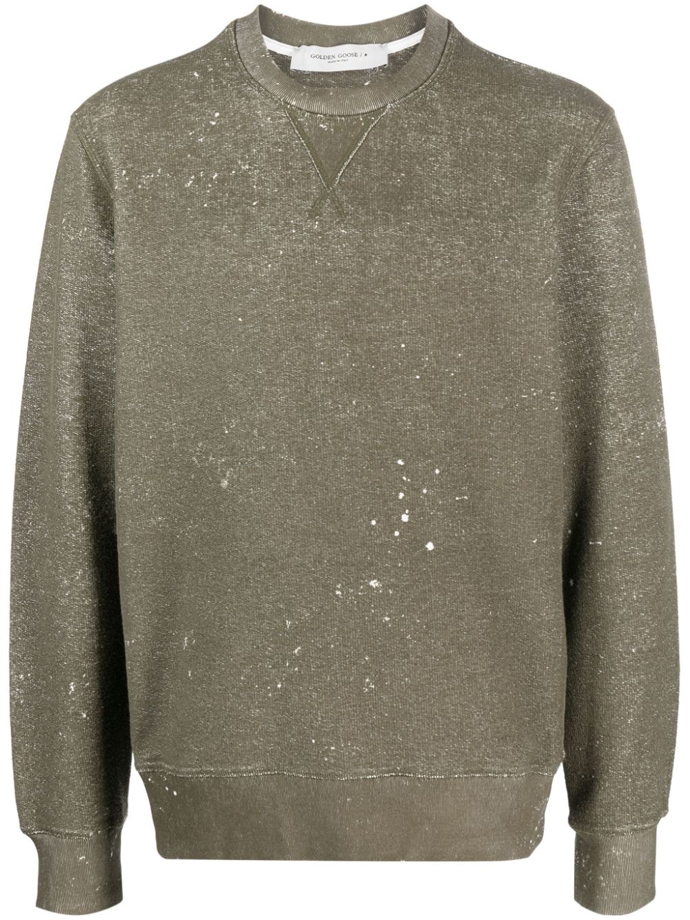 Golden Goose spray-effect cotton jumper - Green von Golden Goose