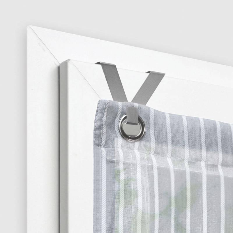 Good Life Gardinenhaken »Riva«, (Packung, 2 St.), V-Haken, zum Aufsetzen auf Fenster- und Türrahmen von Good Life