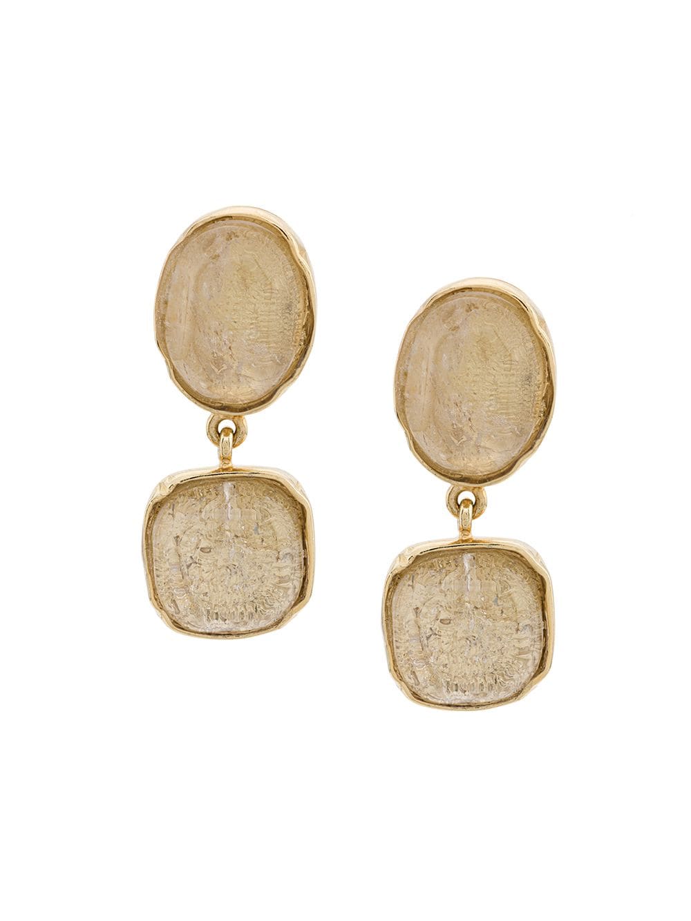 Goossens Cabochons clip earrings - Gold von Goossens