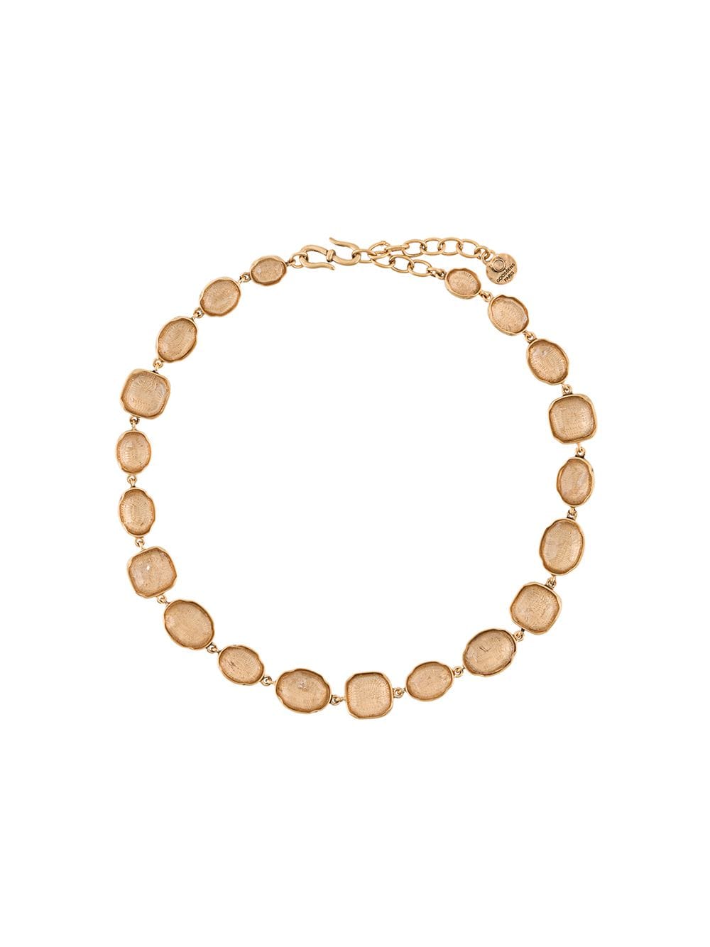 Goossens Cabochons embellished necklace - Gold von Goossens