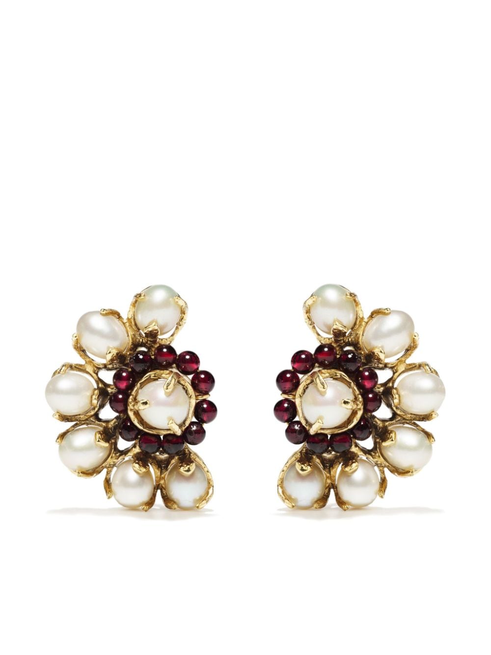Goossens Perles Baroques clip earrings - White von Goossens