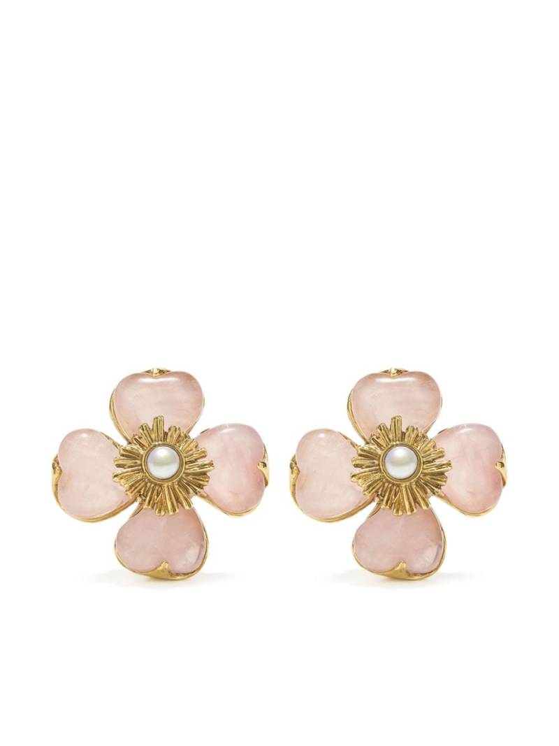 Goossens Trefle quartz earrings - Pink von Goossens