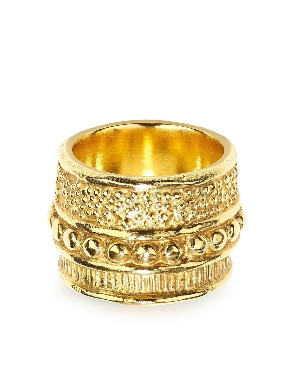 Goossens engraved-detail finger ring - Gold von Goossens