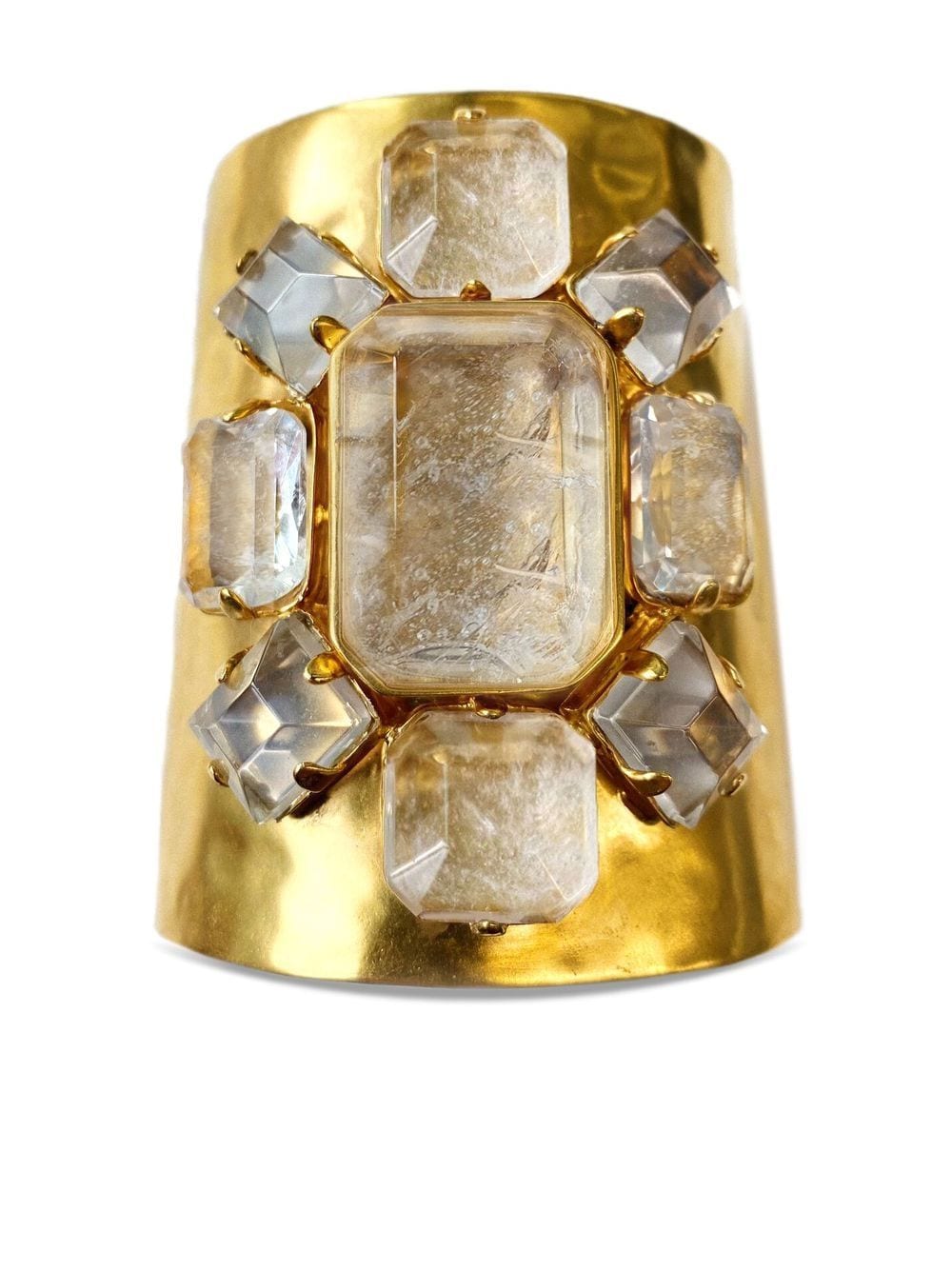 Goossens faceted-stone detail cuff - Gold von Goossens