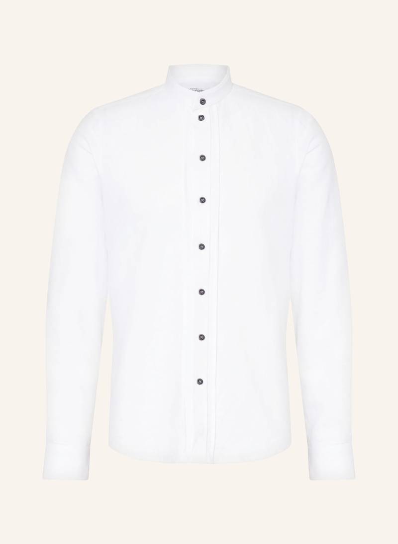 Grasegger Trachtenhemd Kissing Sk Mit Stehkragen Extra Slim Fit weiss von Grasegger
