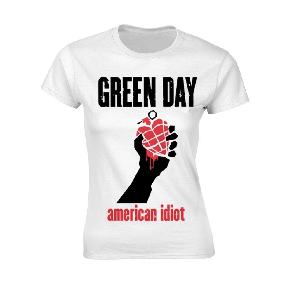 American Idiot Tshirt Damen Weiss L von Green Day