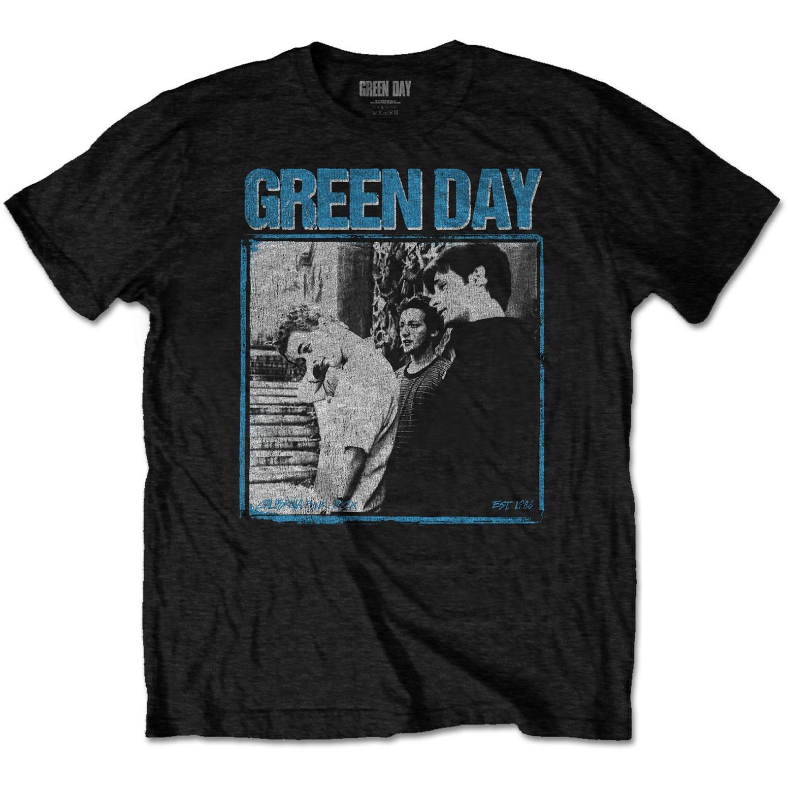 Photo Block Tshirt Damen Schwarz L von Green Day