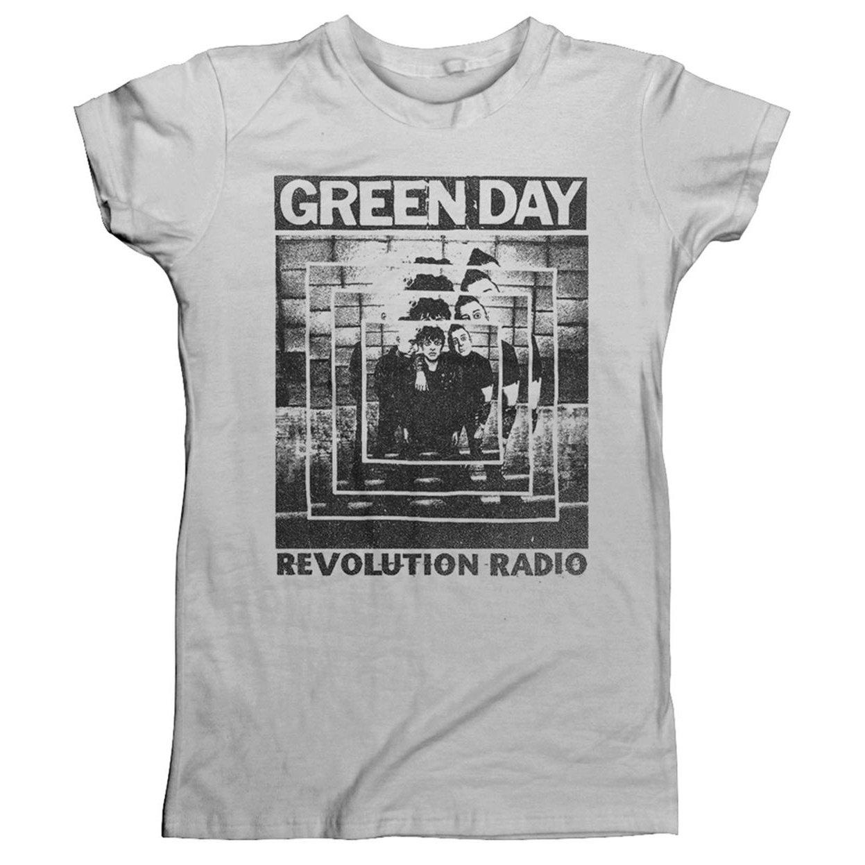 Power Shot Tshirt Damen Grau L von Green Day