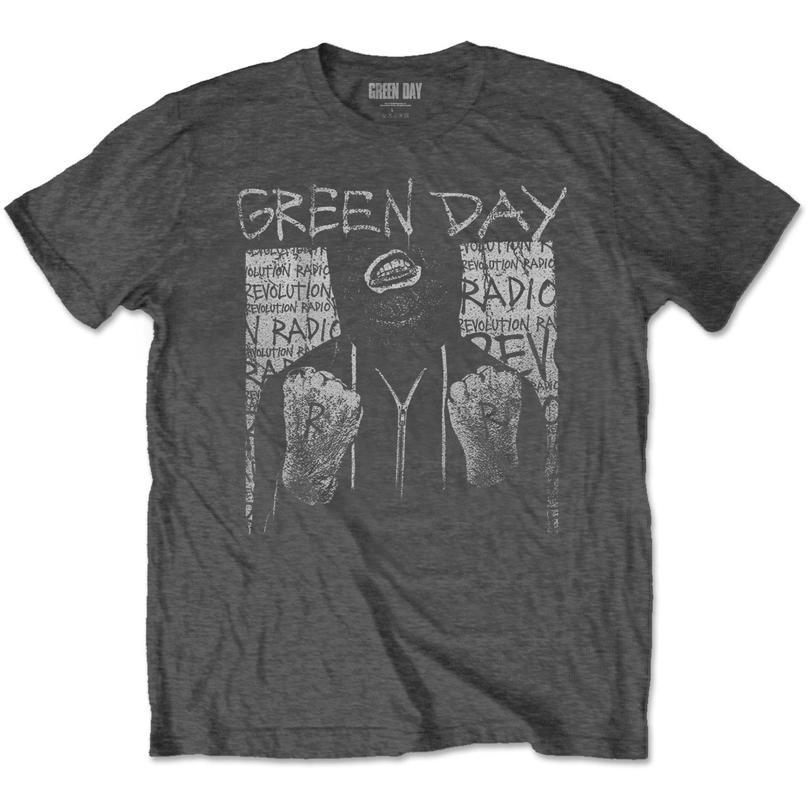 Ski Mask Tshirt Damen Grau L von Green Day