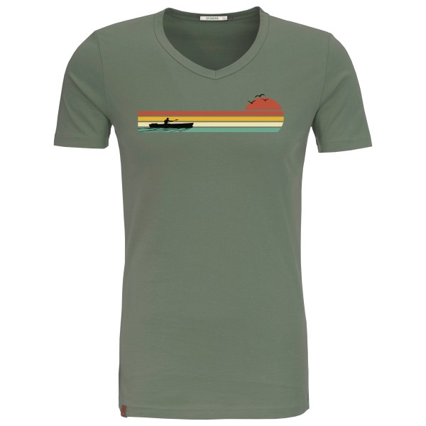 GreenBomb - Nature Canoe River Peak T-Shirt - T-Shirt Gr M oliv von GreenBomb