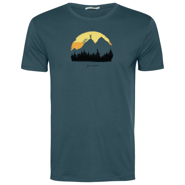 GreenBomb - Nature Forest Happy Guide T-Shirt - T-Shirt Gr L;M;S;XL;XXL blau;türkis von GreenBomb